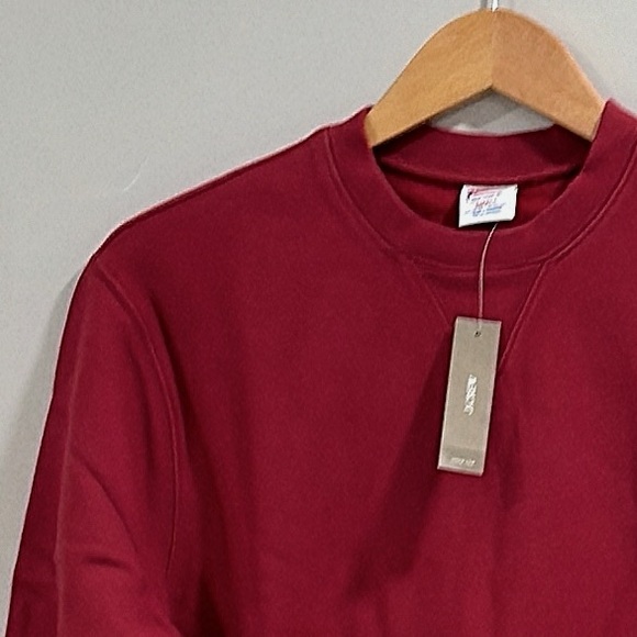 NWT J. Crew Sportswear Crewneck Mens Size S Sweatshirt Burgundy(Heritage Fleece) - Picture 7 of 11